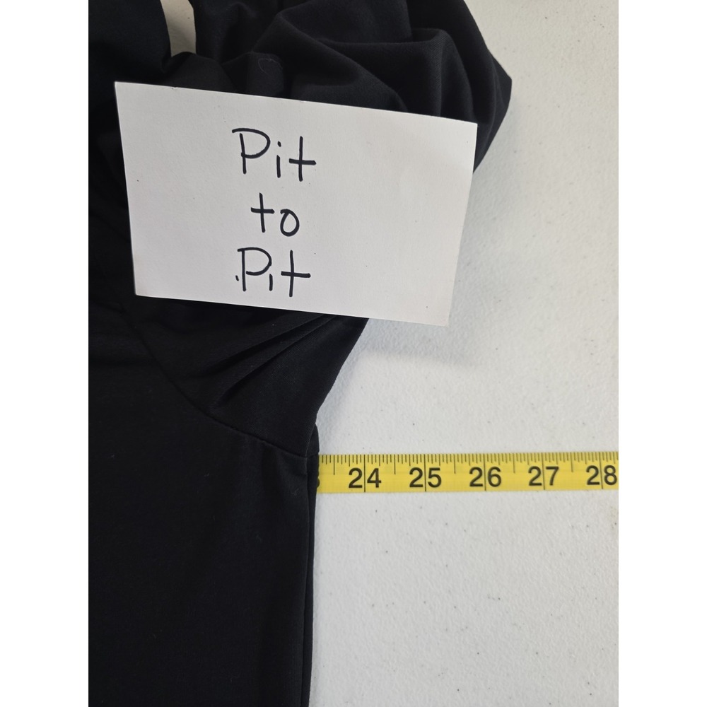 Cuts Mens XXL Curved Hem Long Sleeve T Shirt Black Athletic Basic Crew Ne - Picture 4 of 8